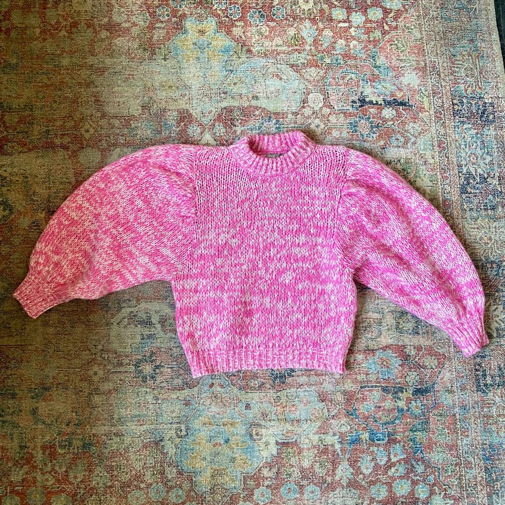 ASOS Pink Puff Sleeves Sweater